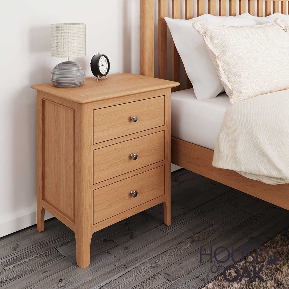 Oslo Oak Extra-Large Bedside Cabinet