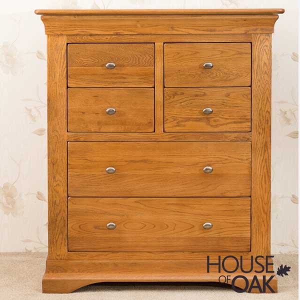 Philippe Solid Oak 4 Over 2 Chest of Drawers