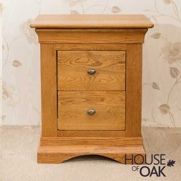 Philippe Solid Oak Bedside Cabinet