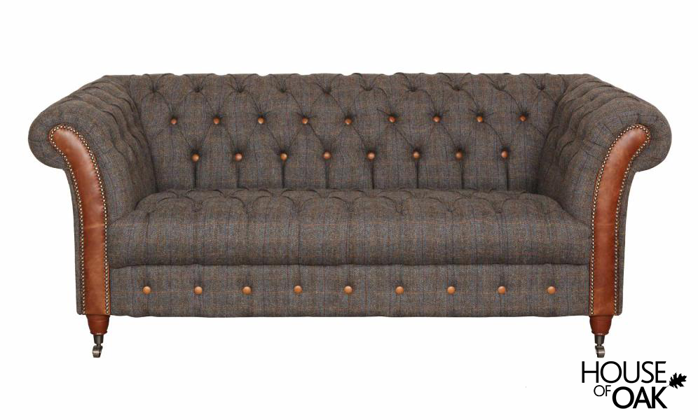 Chester Club 2 Seater Sofa in Moreland Harris Tweed