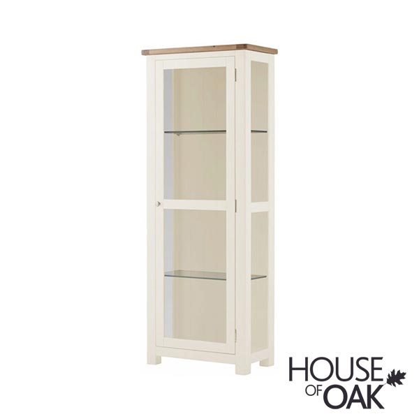 Portman Painted Glass Display Cabinet in White