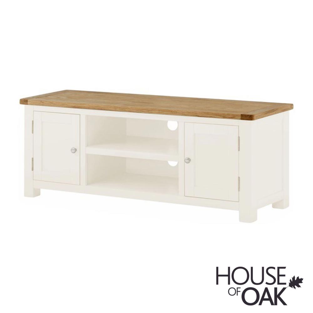 Portman Painted Large 2 Door TV Cabinet in White