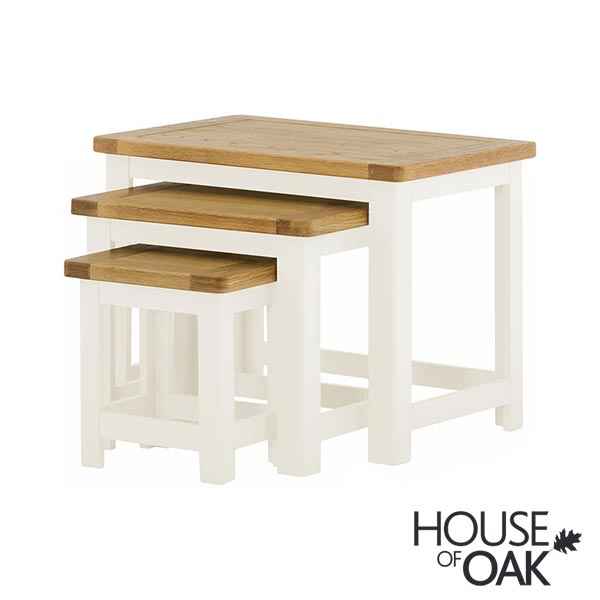 Portman Painted Nest of Tables in White