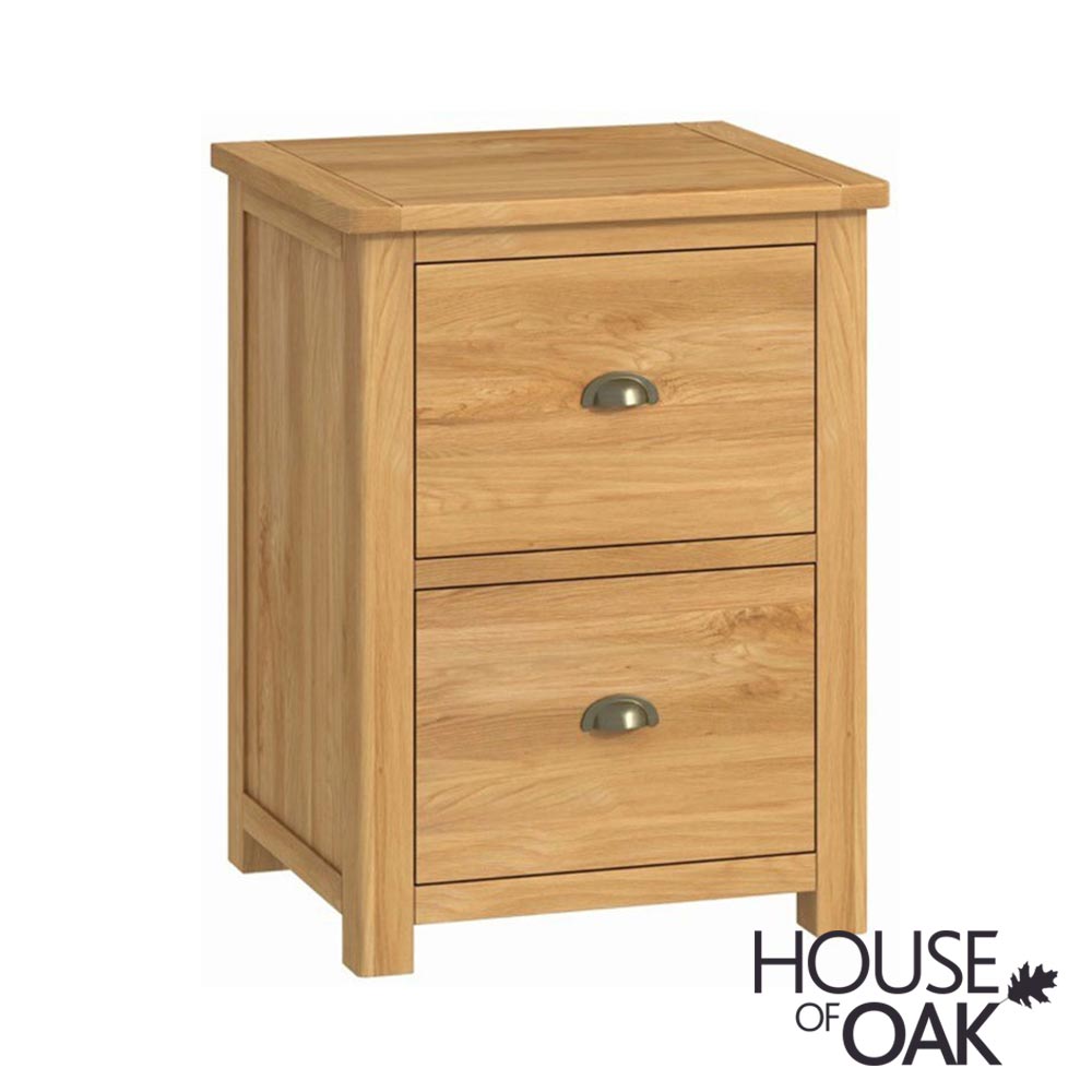 Portman Office 2 Drawer Filing Cabinet in Oak