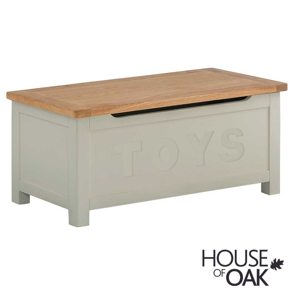 Portman Painted Toy Box in Stone Grey