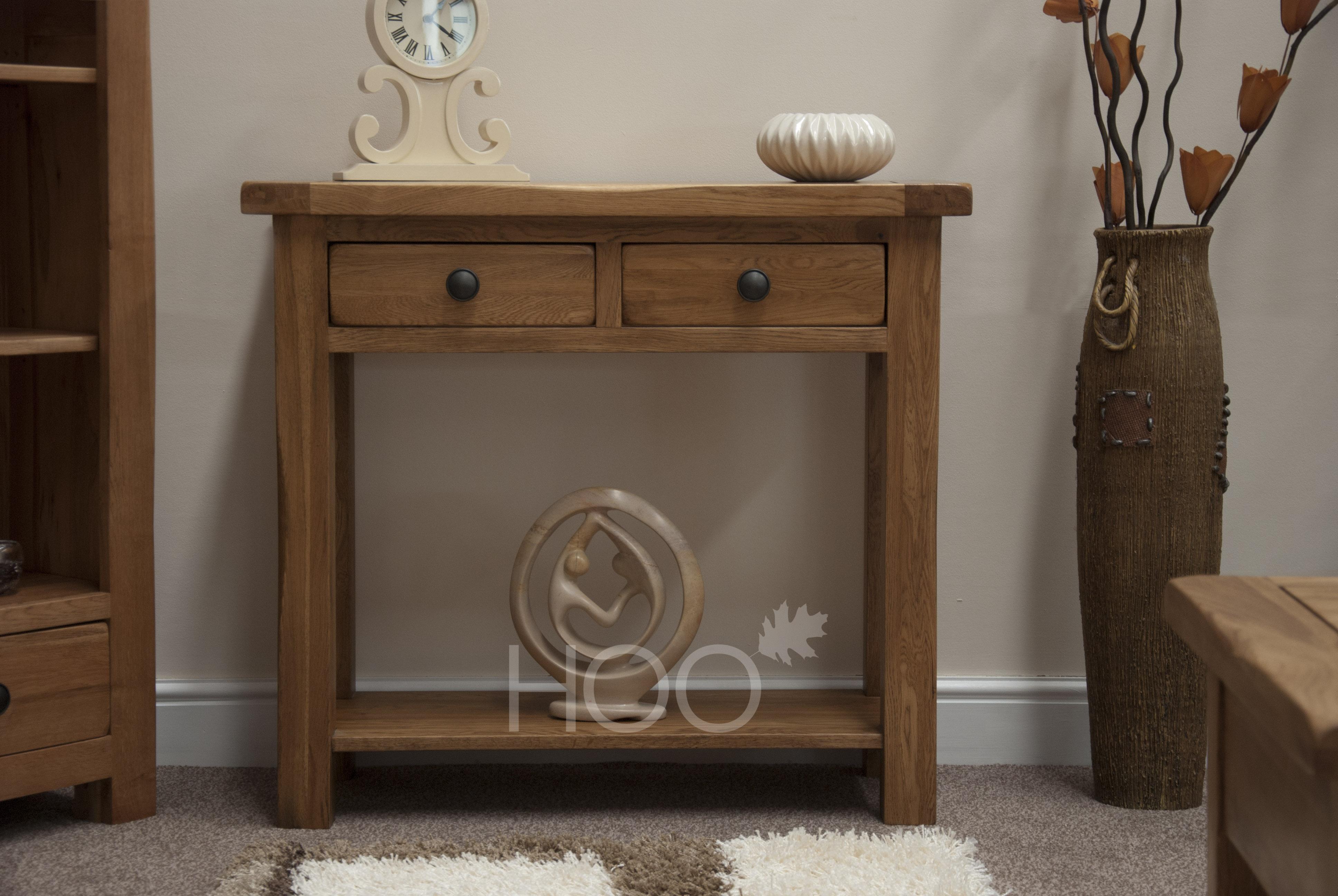 Rustic Solid Oak Hall Table