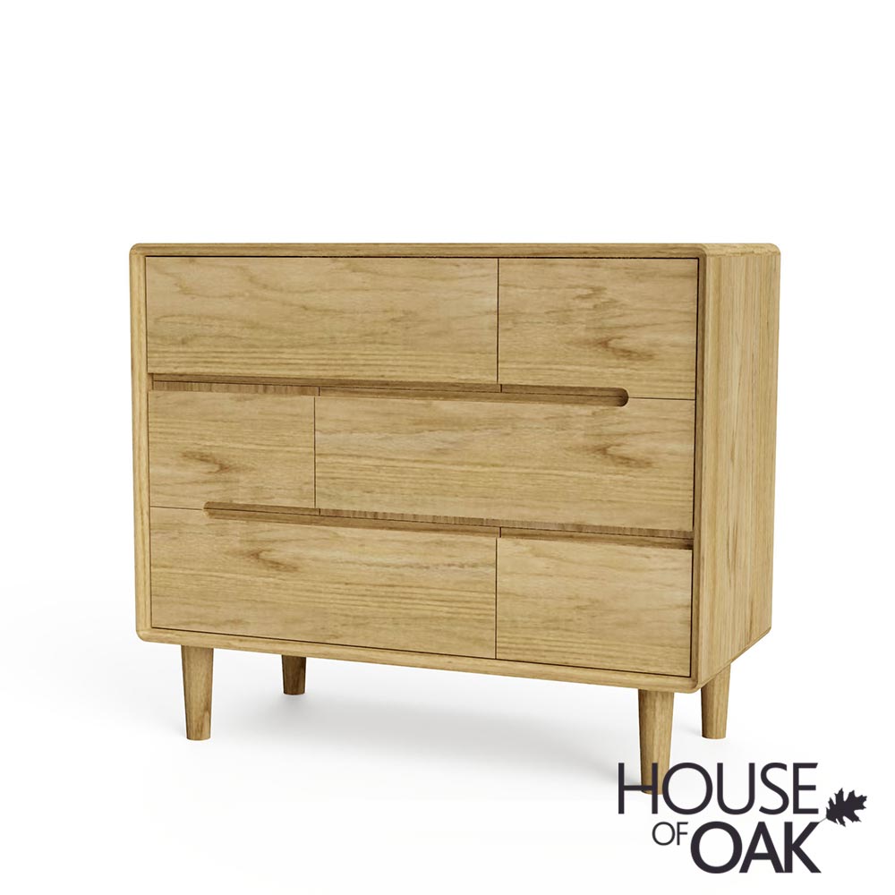 Scandic Solid Oak 3+3 Chest of Drawers