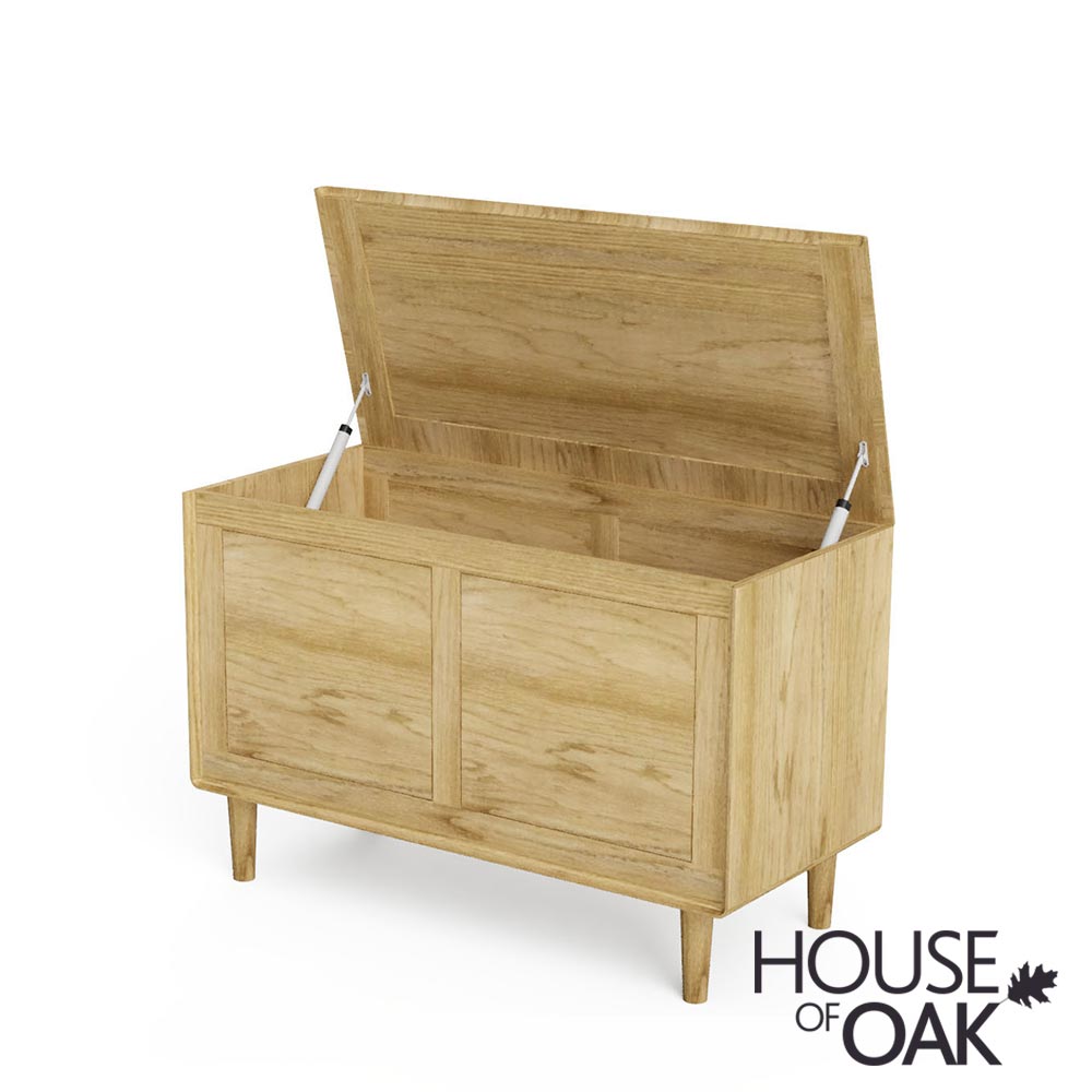 Scandic Solid Oak Blanket Box