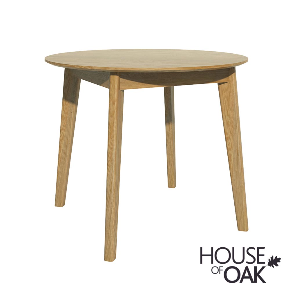 Scandic Solid Oak Round Dining Table