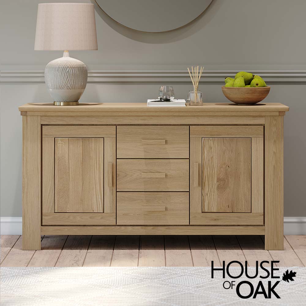 Devon Oak 2 Door 3 Drawer Sideboard