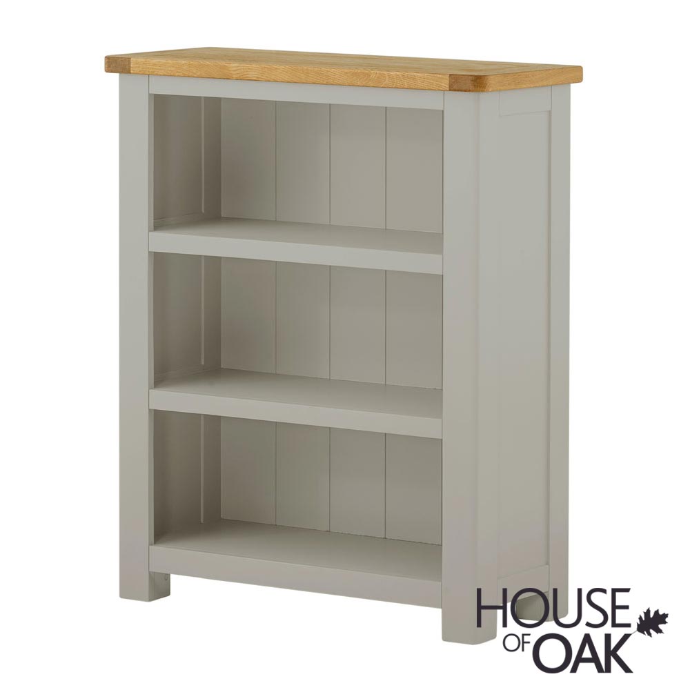 Portman Painted Small Bookcase in Stone Grey