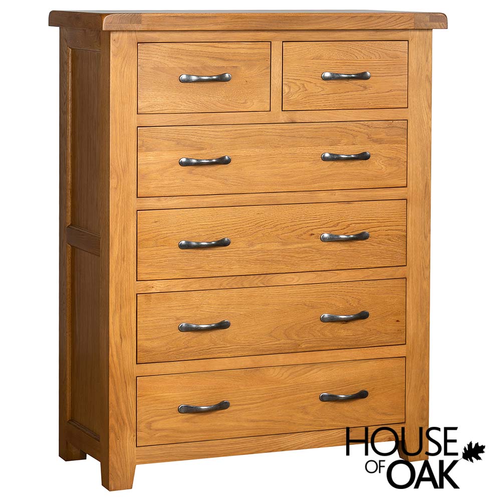 Canterbury Oak 2 over 4 Chest of Drawers 
