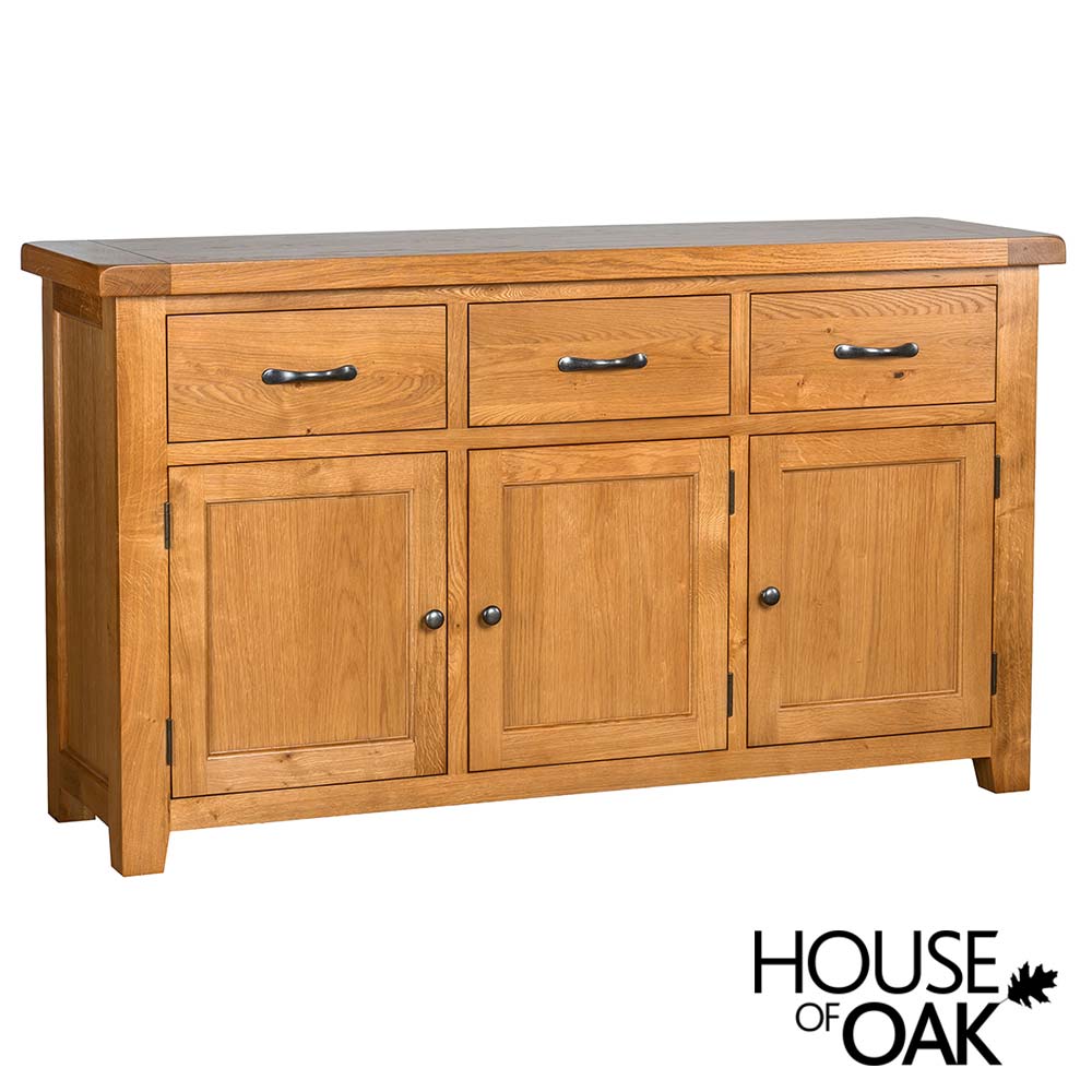 Canterbury Oak 3 Door 3 Drawer Sideboard