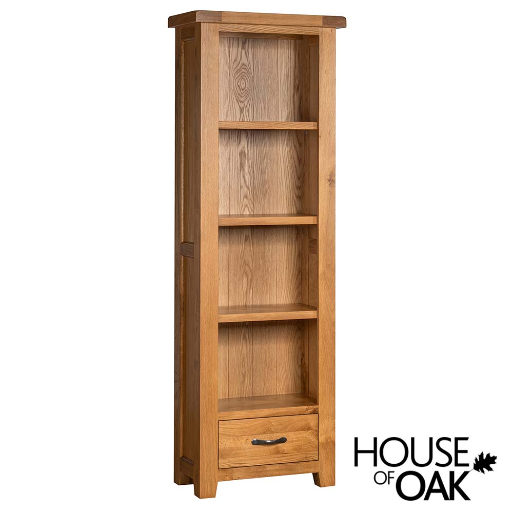 Canterbury Oak Tall Narrow Bookcase