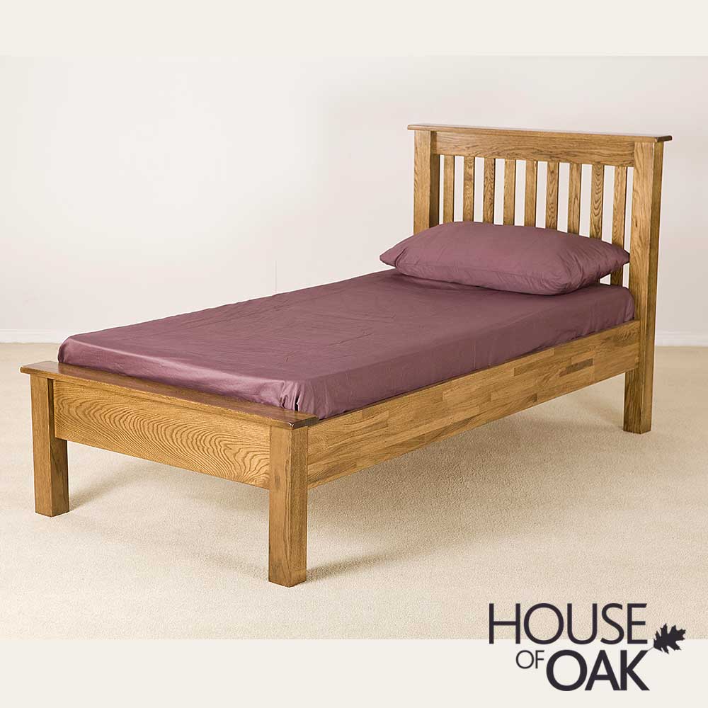 Balmoral Solid Oak Single 3FT Low End Bed