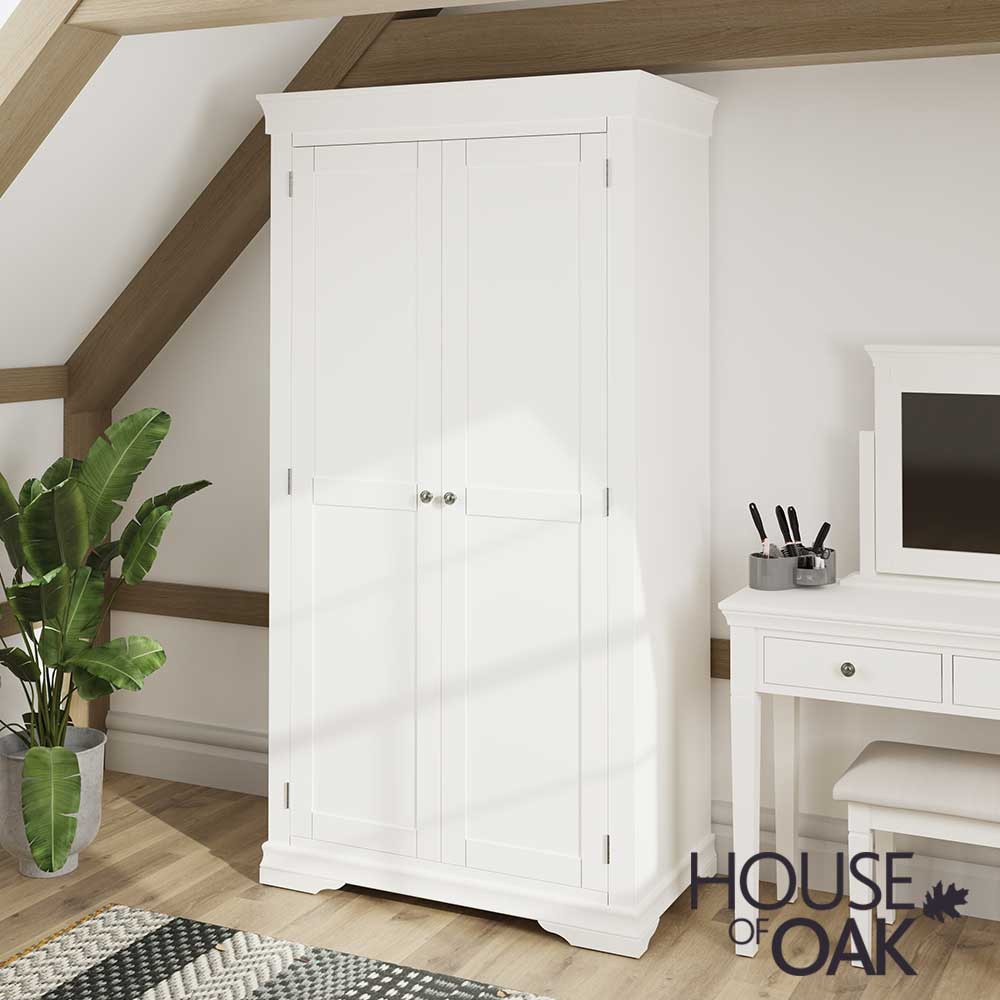 Chantilly White 2 Door Wardrobe
