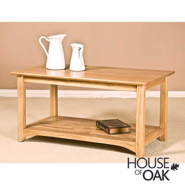 Buckingham Solid Oak Coffee Table With Shelf