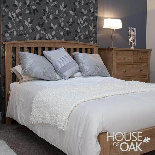 Opus Solid Oak Arched 5FT King Size Bed