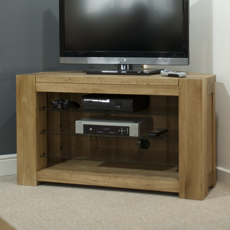 Pandora Solid Oak Corner TV Cabinet