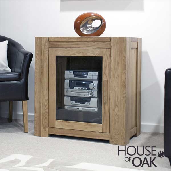 Pandora Solid Oak Hi-Fi Cabinet