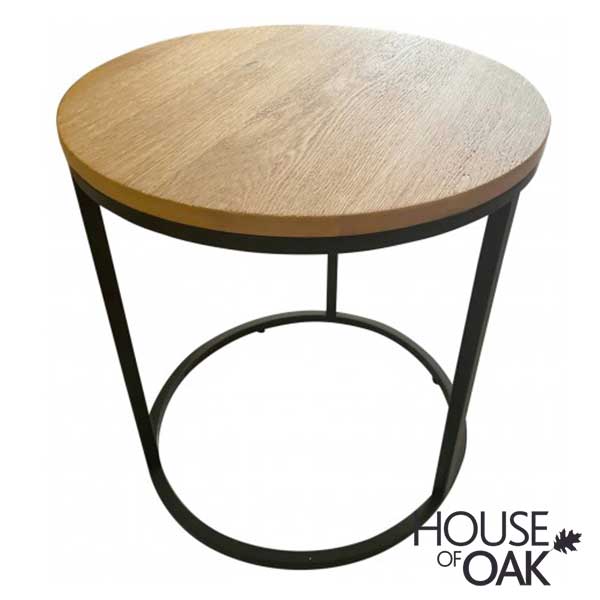 Harmony Oak Round Lamp Table
