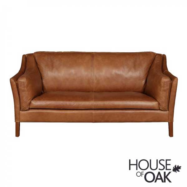 Malone Compact 2 Seater in Brown Tan Leather