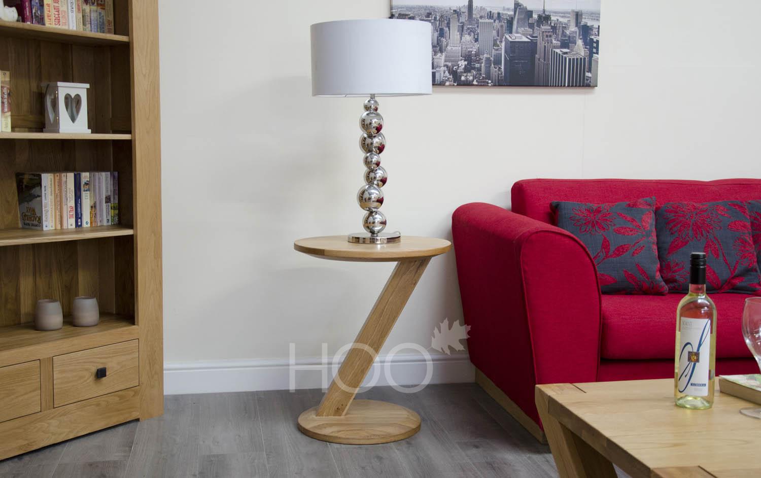 Z Oak Modern Lamp Table