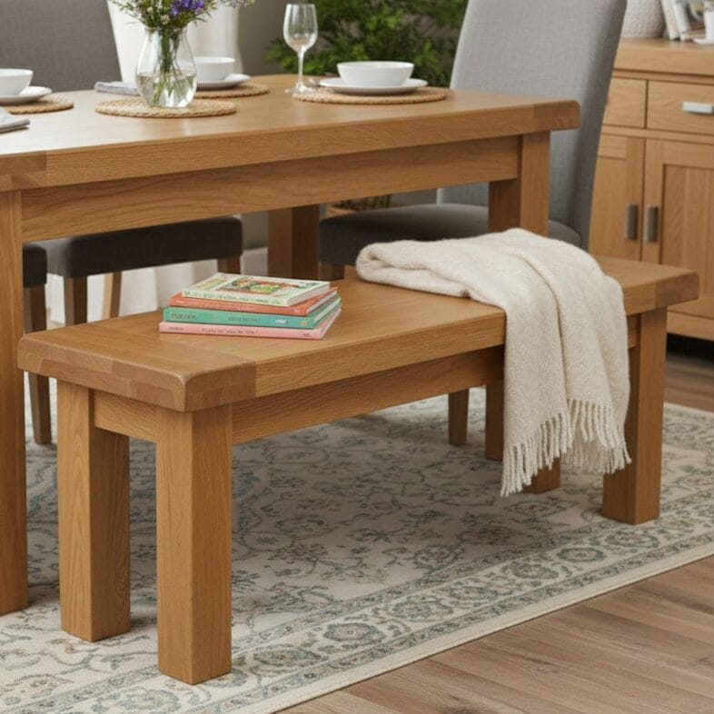 Canterbury Oak 90cm Bench Lifestyle 2