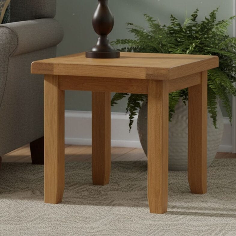 Canterbury Oak Lamp Table lifestyle