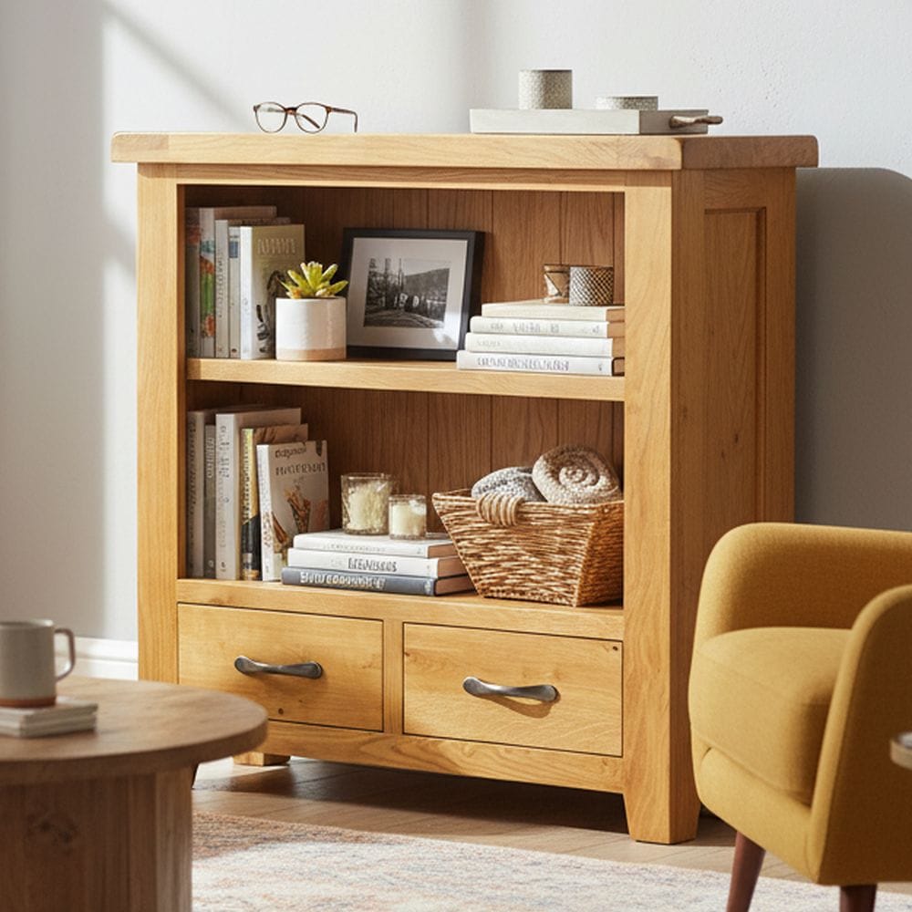 Canterbury Oak Small Bookcase lifestyle