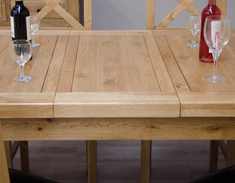 Extending oak furniture middle section