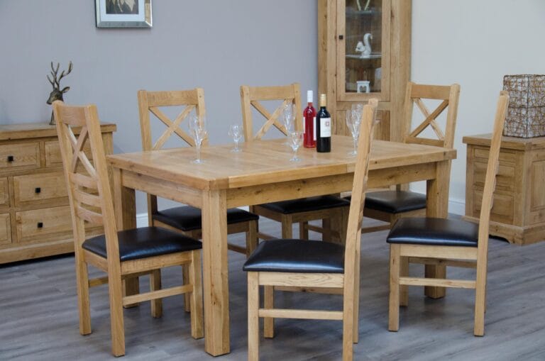 Deluxe Solid Oak 150cm Extending Table