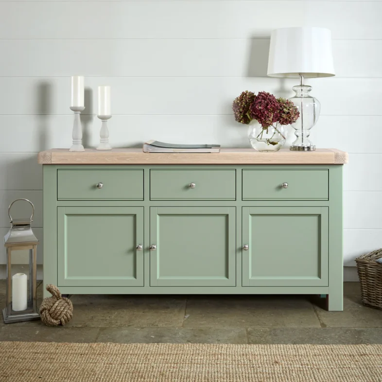 London Oak Living Room Furniture in Sage Painted