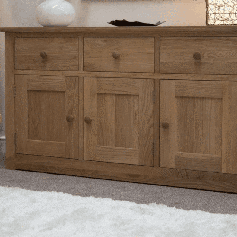 Torino Solid Oak Large Sideboard - Solid Oak Furniture