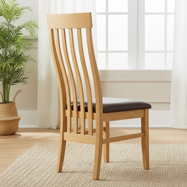 Solid oak Toulouse dining chair lifestyle 2