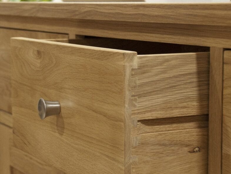 Torino Solid Oak Gents Wardrobe drawer