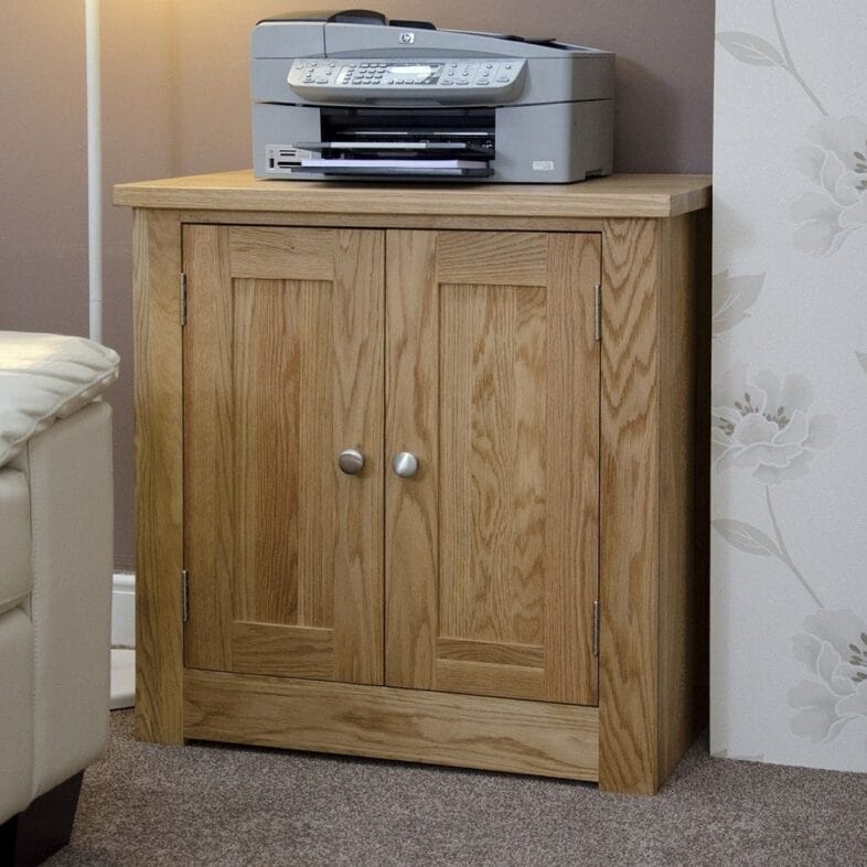 Torino Solid Oak Printer/Occasional Cupboard - Solid Oak Furniture