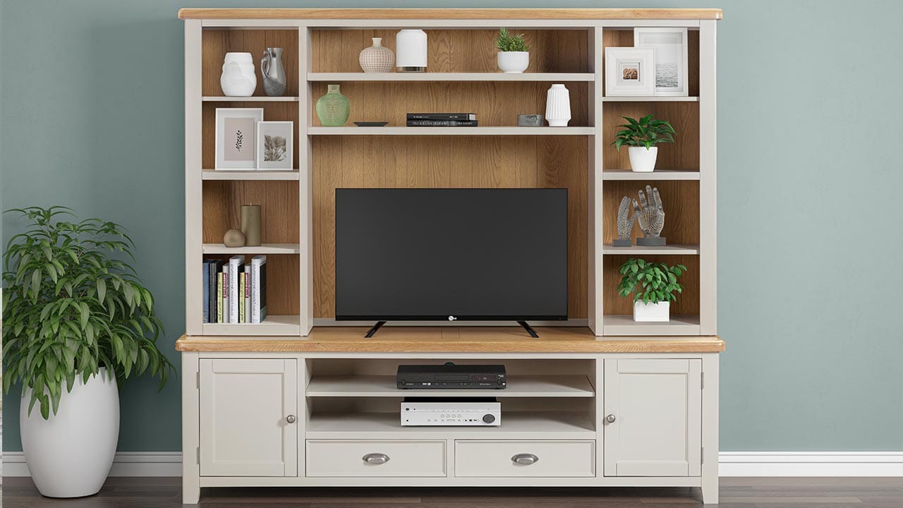 Knightsbridge Oak in Grey Painted Living Room Furniture