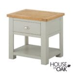 Portman Painted 1 Drawer Lamp Table in Stone Grey