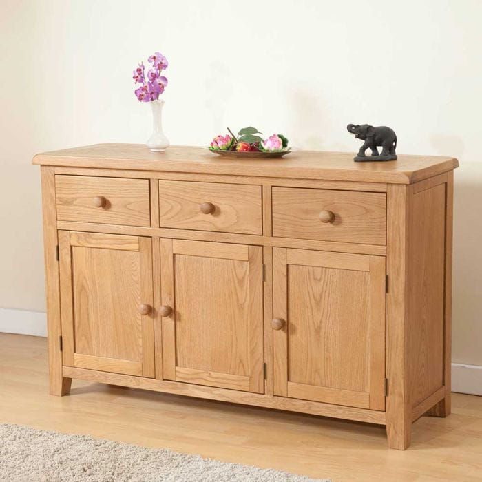 Wentworth Oak 3 Door Sideboard