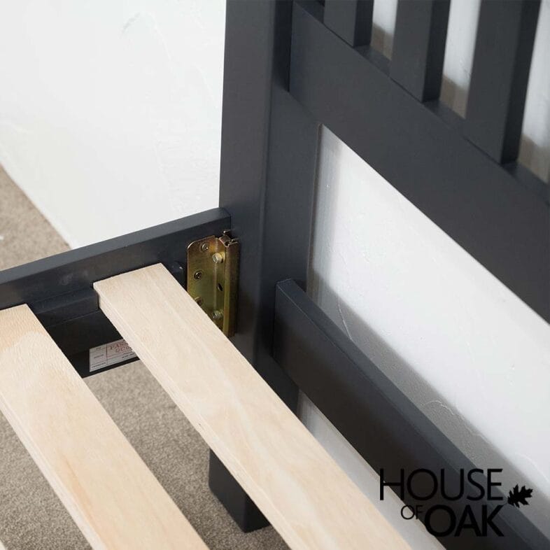 Tuscany Oak 4FT 6'' Double Bed in Dark Blue Painted - Image 7