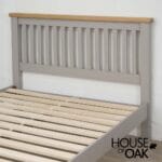 Tuscany Oak 4FT 6'' Double Bed in Grey Painted - Image 3