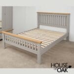 Tuscany Oak 4FT 6'' Double Bed in Grey Painted - Image 2