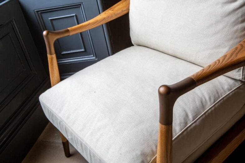 Alfie Chair with Linen Cushion - Image 6