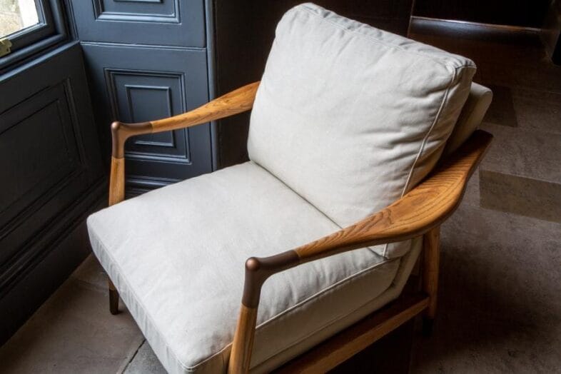 Alfie Chair with Linen Cushion - Image 7