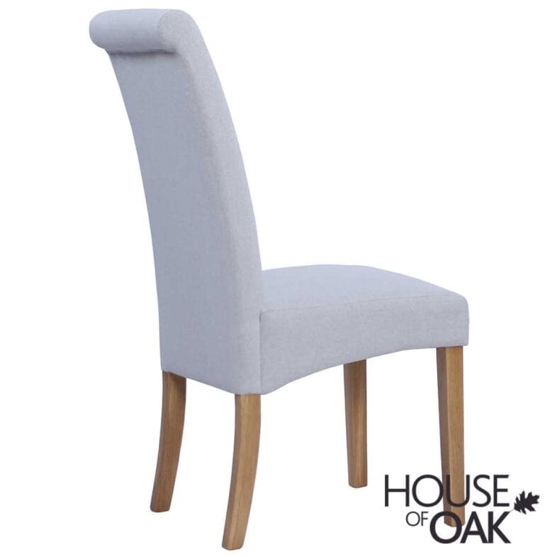 Ashleigh Fabric Chair in Light Grey - Image 3