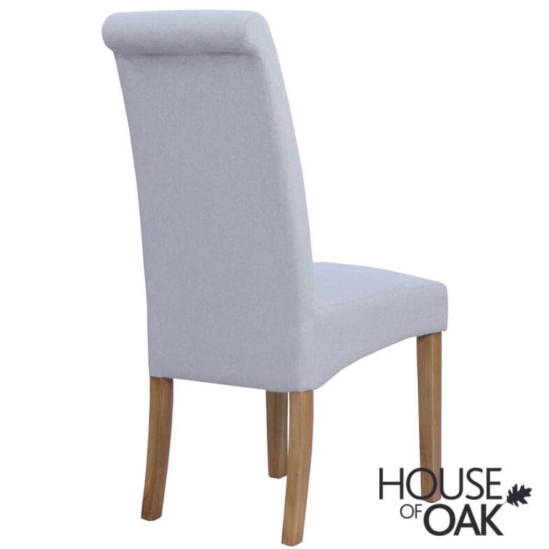 Ashleigh Fabric Chair in Light Grey - Image 4