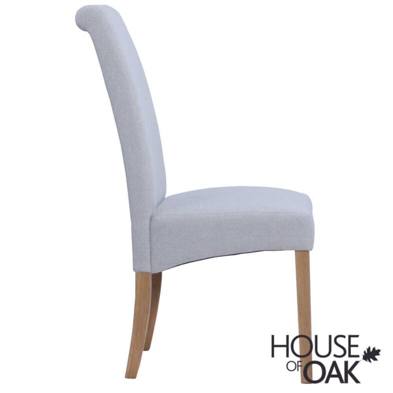 Ashleigh Fabric Chair in Light Grey - Image 6