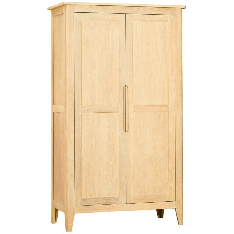 Stockholm Oak Double All Hanging Wardrobe with Shelving