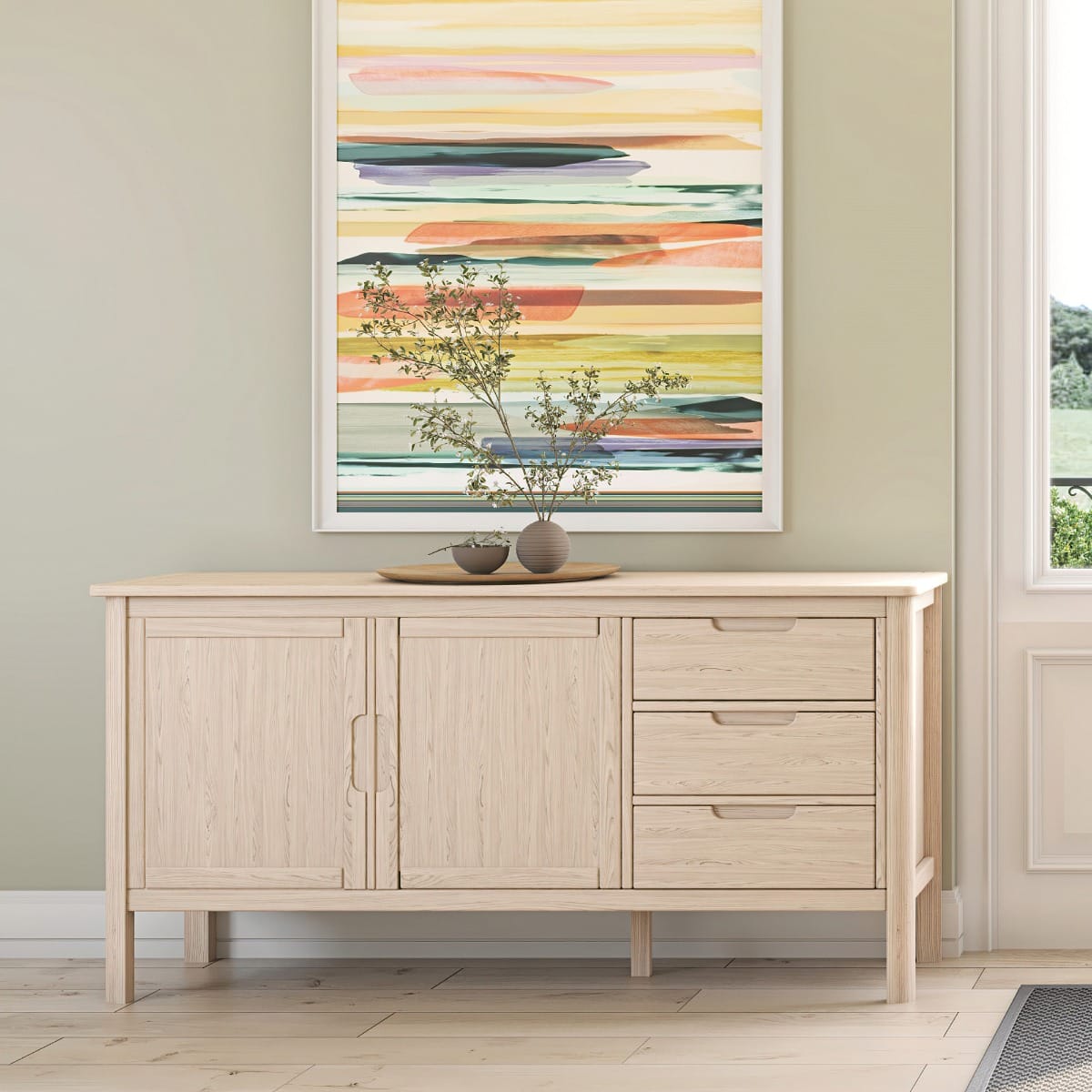 Stockholm Oak Large Sideboard